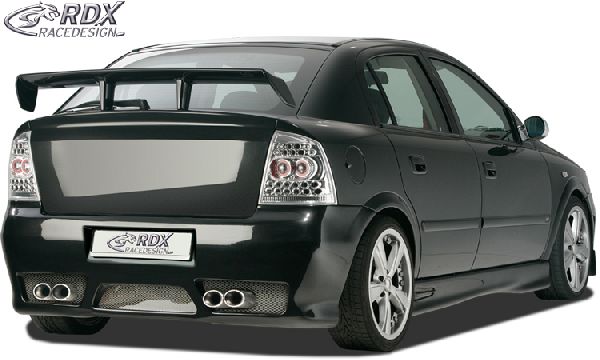 Bara spate RDX "GT-Race" cu locas numar imatriculare pentru CC/Spate scurta Opel Astra G (toate modelele, de asemnea si Coupe und Cabrio)
